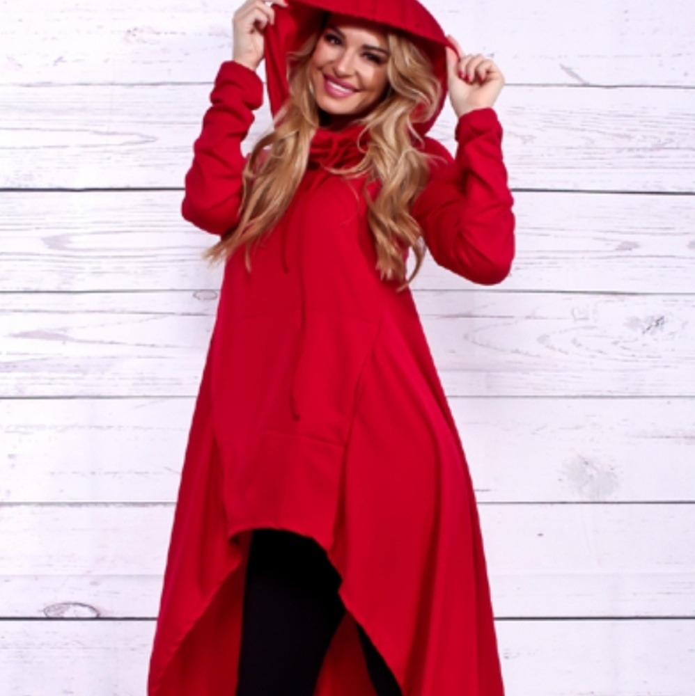 Oversized Hankerchief Hem Hoodie